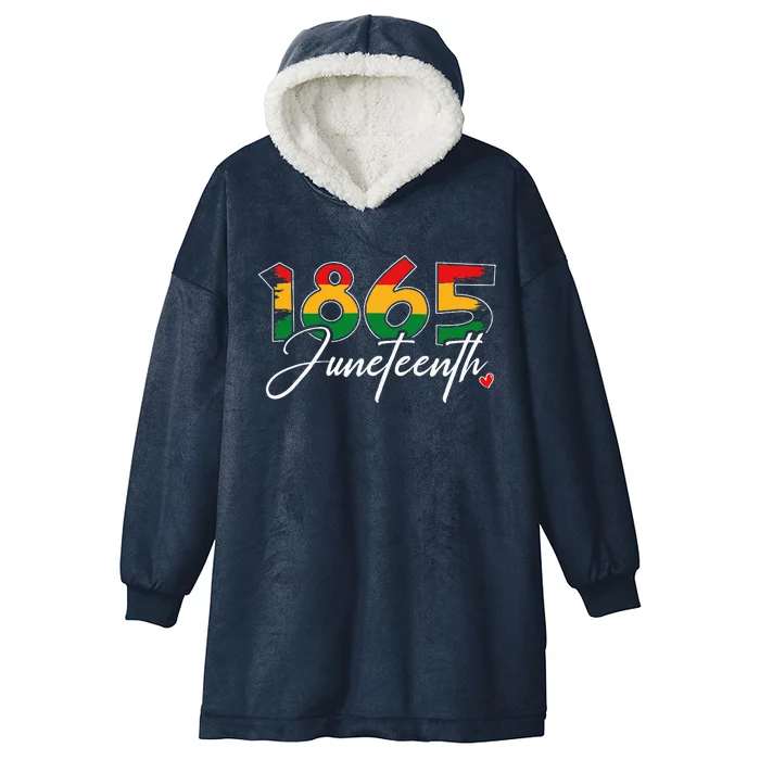 Juneteenth 2024 Celebrate Black Freedom 1865 Hooded Wearable Blanket