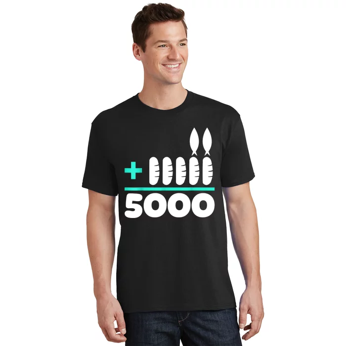 Jesus 2 Fishes 5 Breads 5000 Chosen Against The Current T-Shirt