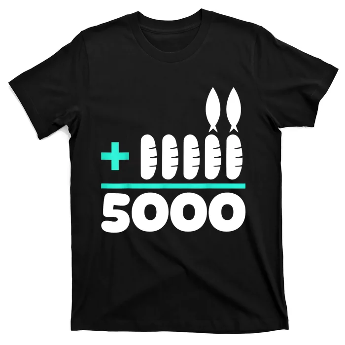 Jesus 2 Fishes 5 Breads 5000 Chosen Against The Current T-Shirt