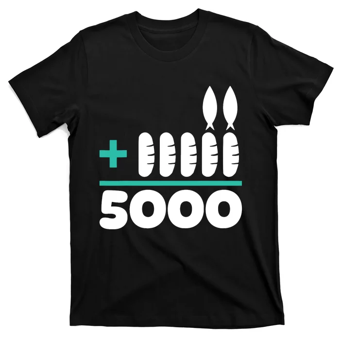 Jesus 2 Fishes 5 Breads 5000 Chosen Against The Current T-Shirt