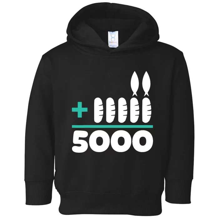 Jesus 2 Fishes 5 Breads 5000 Chosen Against The Current Toddler Hoodie