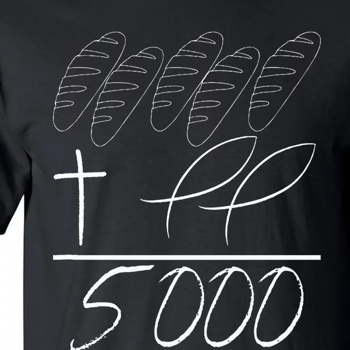 Jesus 2 Fishes 5 Breads 5000 Chosen Against The Current Tall T-Shirt