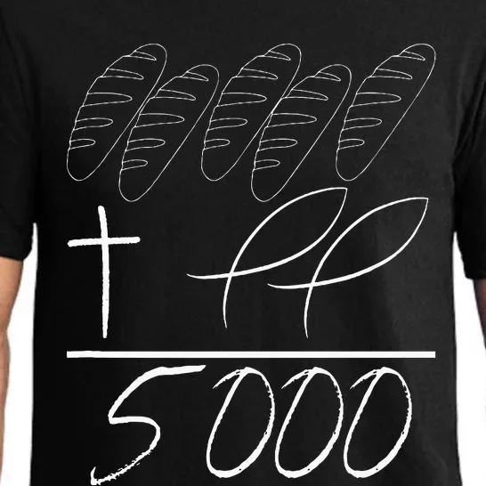 Jesus 2 Fishes 5 Breads 5000 Chosen Against The Current Pajama Set