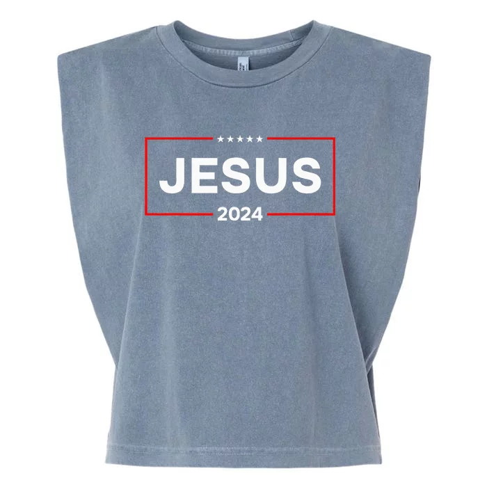 Jesus 2024 For President Garment-Dyed Women's Muscle Tee