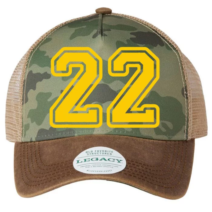 Jersey 22 Golden Yellow Sports Team Jersey Number 22 Legacy Tie Dye Trucker Hat