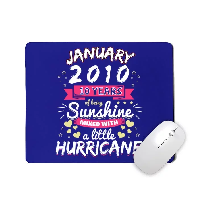 January 2010 Girl 10 Years Of Being Sunshine Mixed Hurricane Meaningful Gift Mousepad