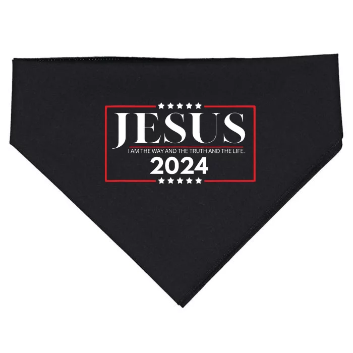 Jesus 2024 I Am The Way And The Truth And The Life USA-Made Doggie Bandana