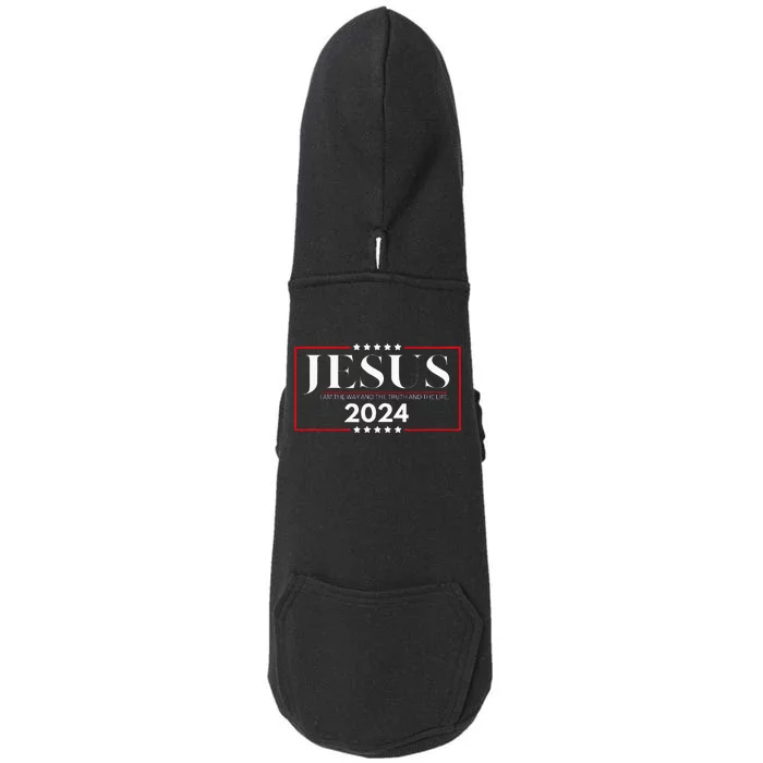 Jesus 2024 I Am The Way And The Truth And The Life Doggie 3-End Fleece Hoodie