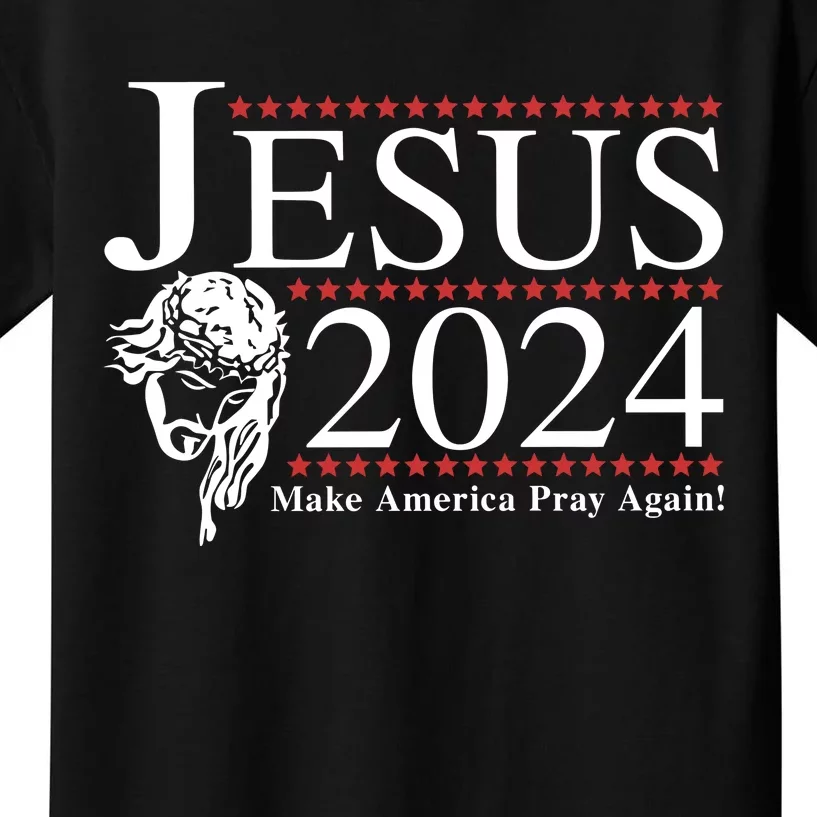 Jesus 2024 Make America Pray Again Kids T-Shirt