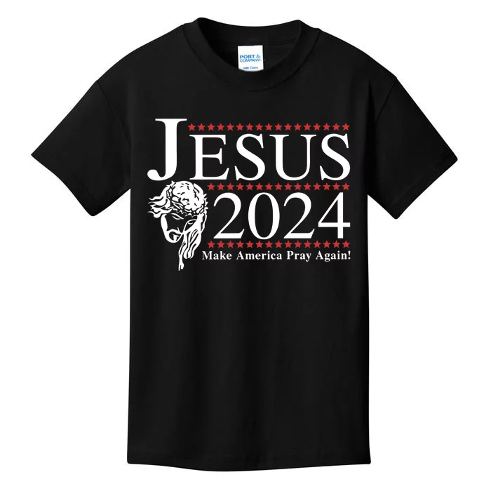 Jesus 2024 Make America Pray Again Kids T-Shirt