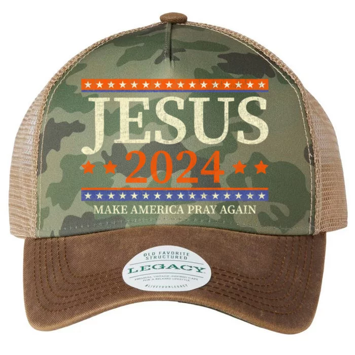 Jesus 2024 Make America Pray Again Christian Legacy Tie Dye Trucker Hat