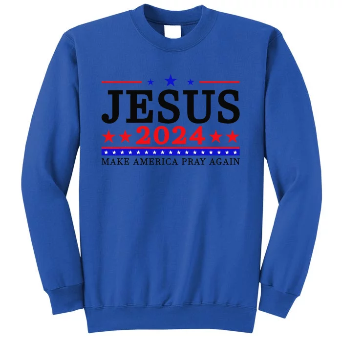 Jesus 2024 Make Funny America Pray Again Christian Sweatshirt