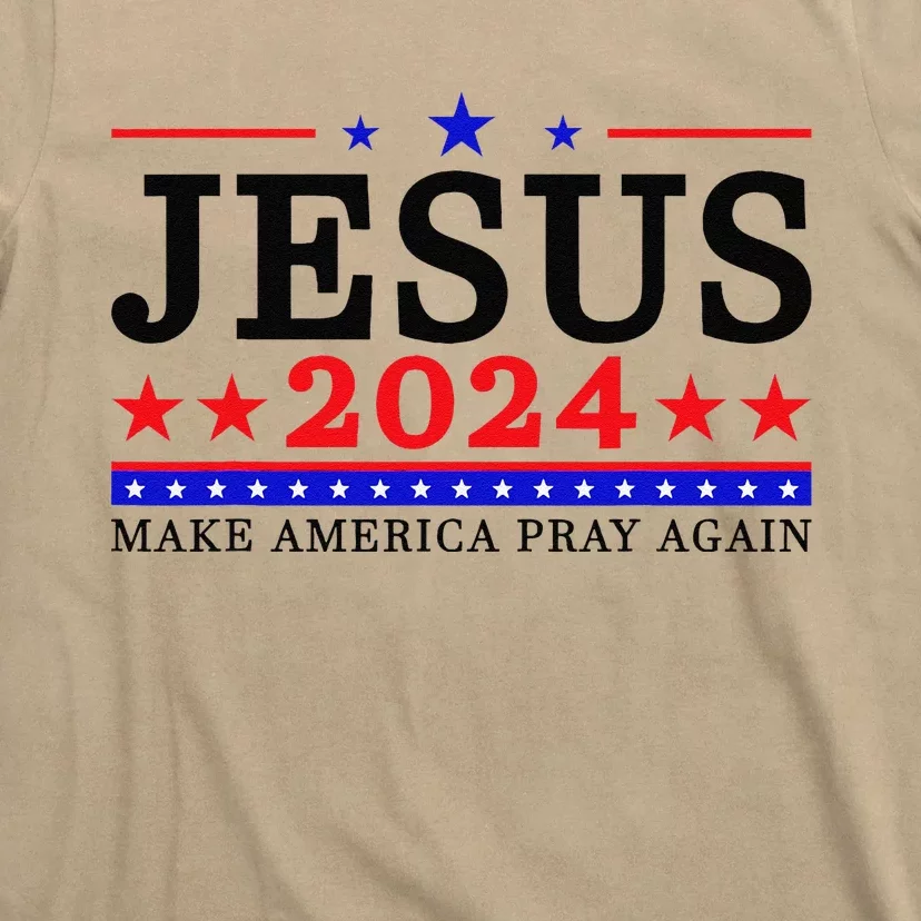 Jesus 2024 Make Funny America Pray Again Christian T-Shirt