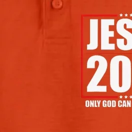 Jesus 2024 Only God Can Save Us Now Funny Political Dry Zone Grid Performance Polo