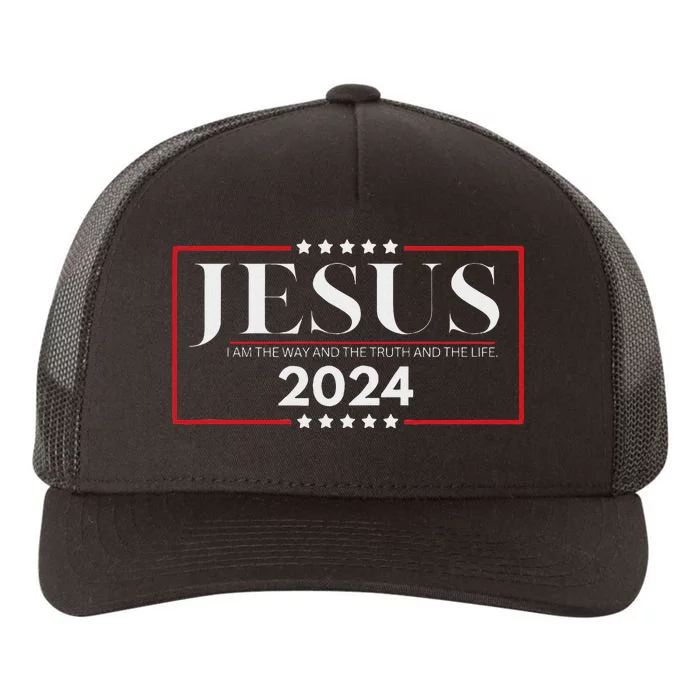 Jesus 2024 The Way Truth Life Yupoong Adult 5-Panel Trucker Hat