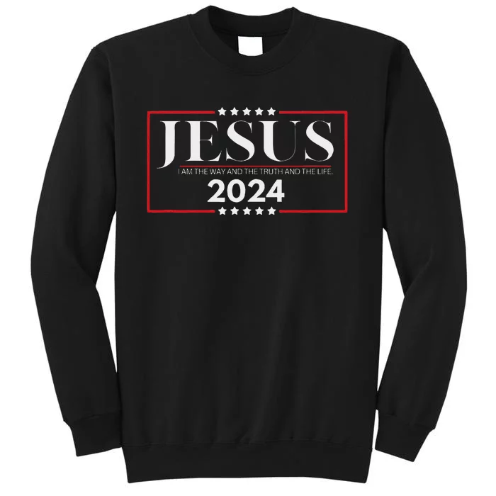 Jesus 2024 The Way Truth Life Tall Sweatshirt