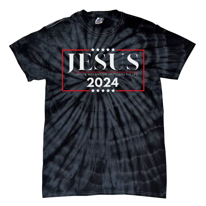 Jesus 2024 The Way Truth Life Tie-Dye T-Shirt