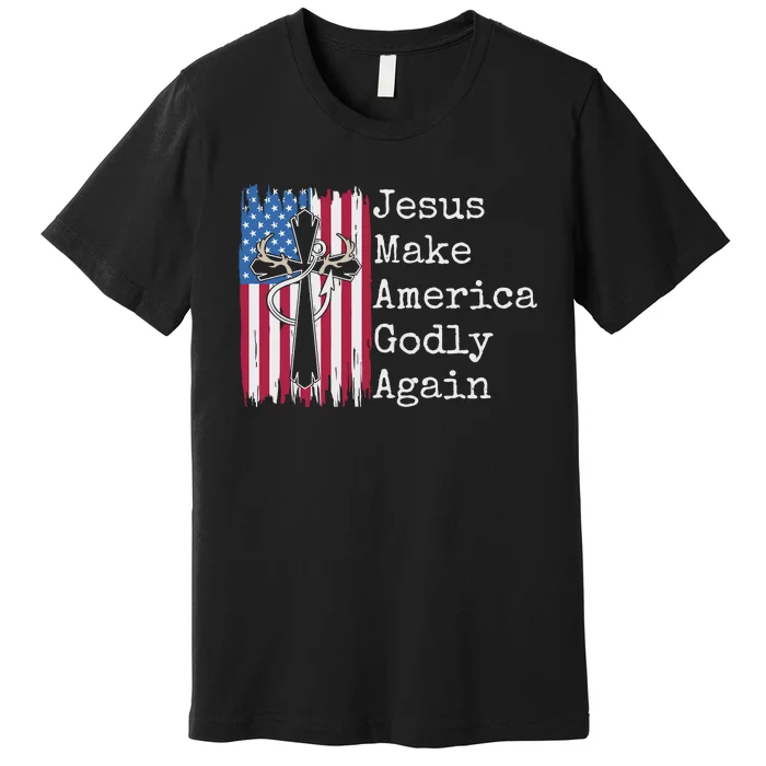 Jesus 2024 Vote Make America Godly Again Pray Again Premium T-Shirt