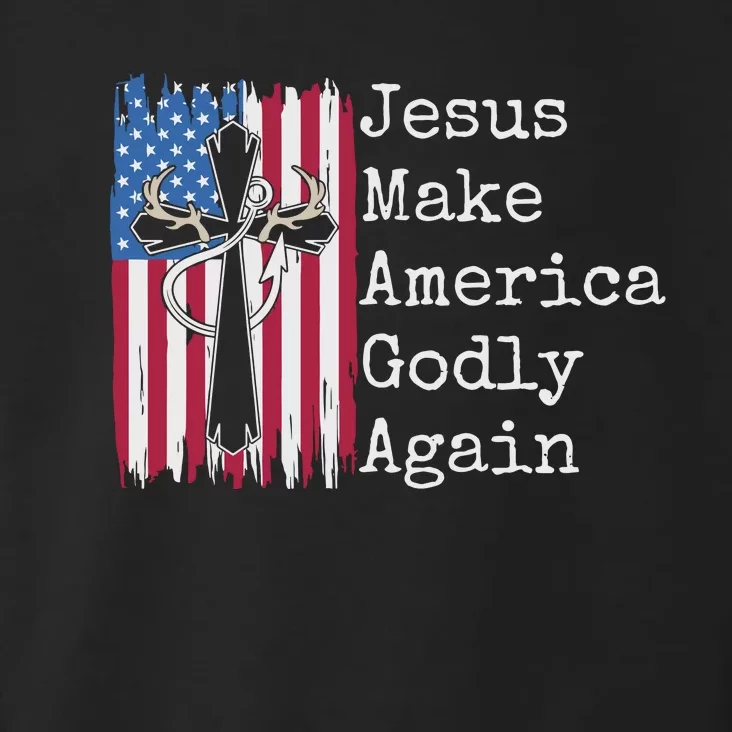 Jesus 2024 Vote Make America Godly Again Pray Again Toddler Hoodie