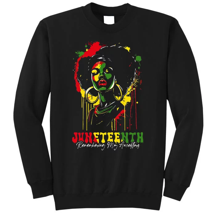 Juneteenth 2024 Women Celebrate Black Freedom Tall Sweatshirt