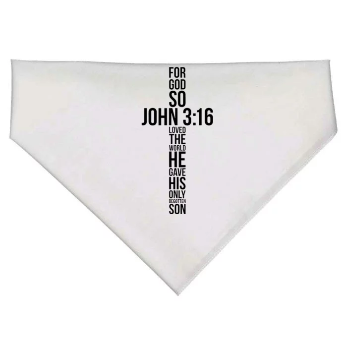 John 3 16 God Christian Quote Jesus Religious Bible Verse USA-Made Doggie Bandana