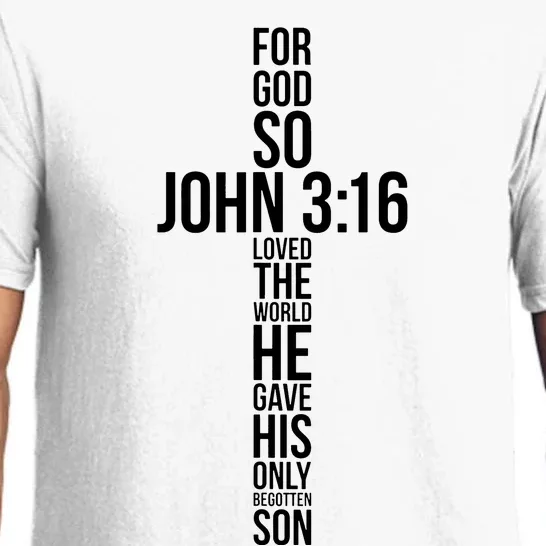 John 3 16 God Christian Quote Jesus Religious Bible Verse Pajama Set