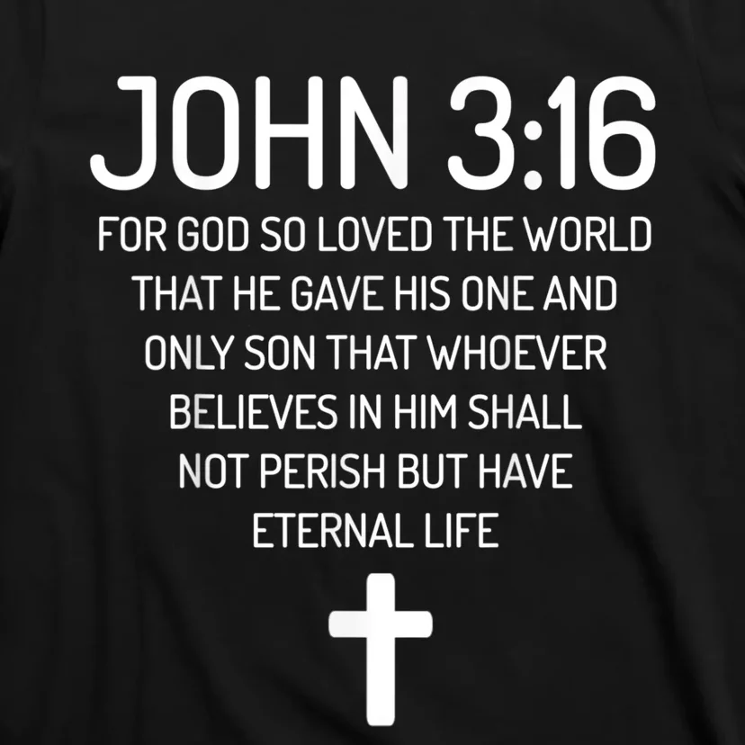 John 3:16 Bible Verse Scripture Christian T-Shirt