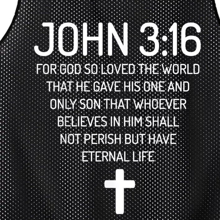 John 3:16 Bible Verse Scripture Christian Mesh Reversible Basketball Jersey Tank