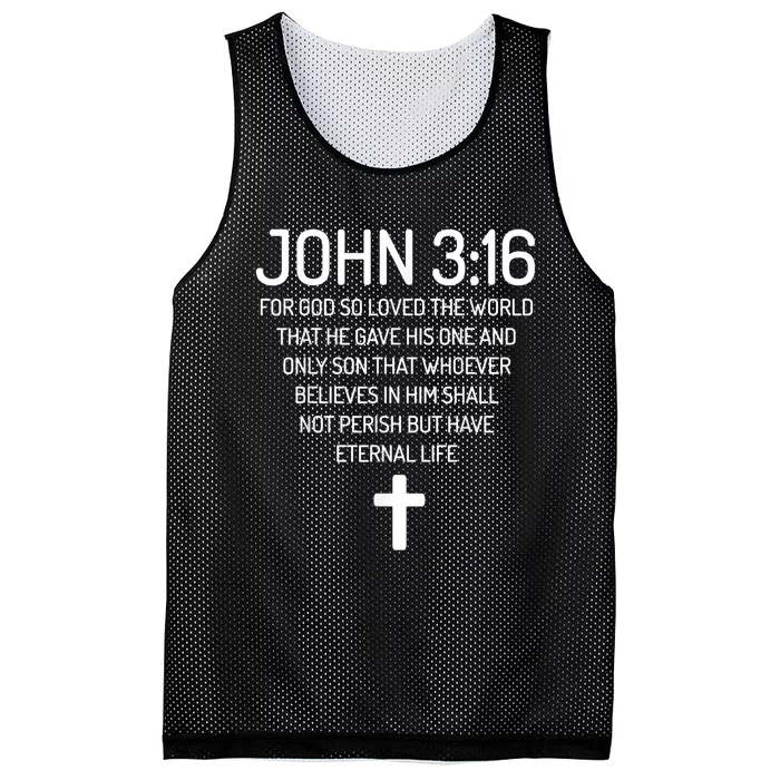 John 3:16 Bible Verse Scripture Christian Mesh Reversible Basketball Jersey Tank