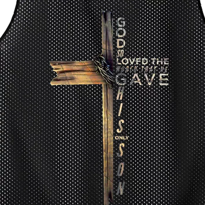 John 316 Christian Cross Bible Mesh Reversible Basketball Jersey Tank