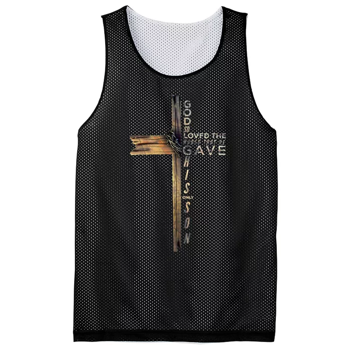 John 316 Christian Cross Bible Mesh Reversible Basketball Jersey Tank