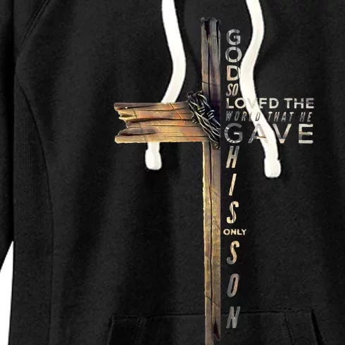 John 316 Christian Cross Bible Women's Fleece Hoodie