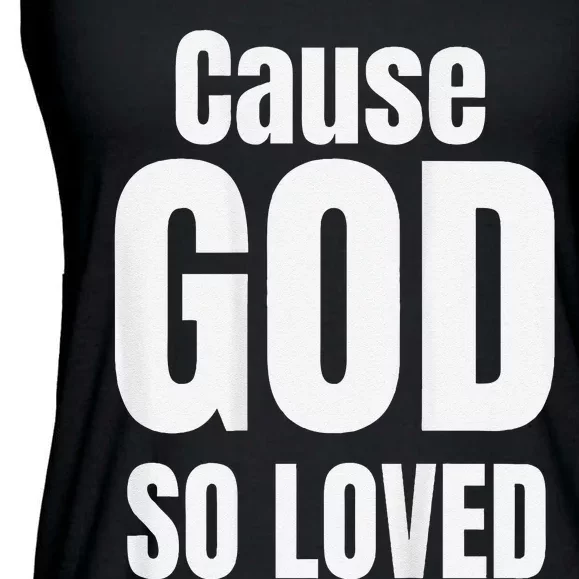 John 316 Christian Bible Verse Ladies Essential Flowy Tank