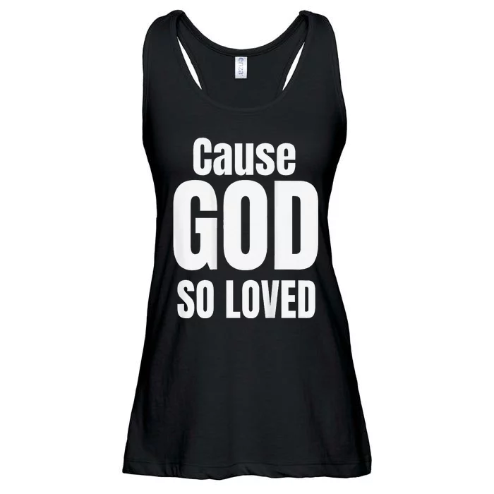 John 316 Christian Bible Verse Ladies Essential Flowy Tank