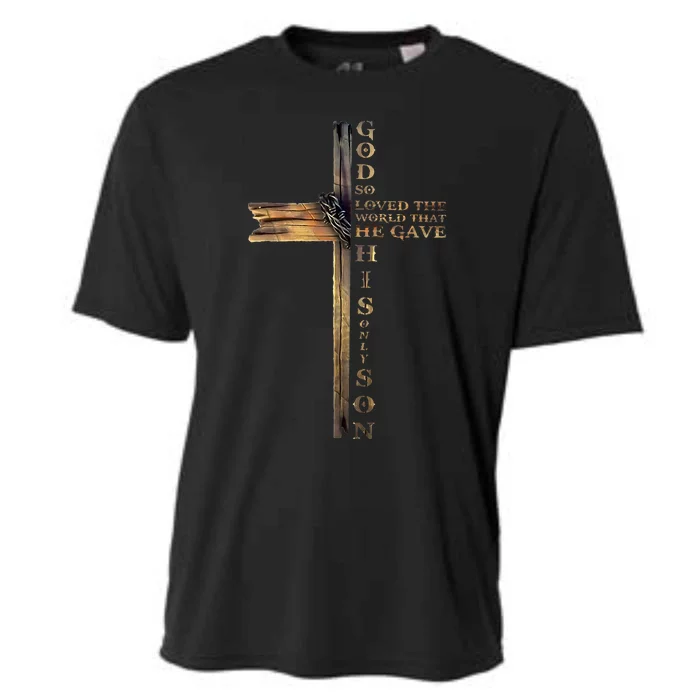 John 316 Christian Cross Bible Cooling Performance Crew T-Shirt