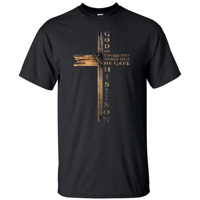 John 316 Christian Cross Bible Tall T-Shirt