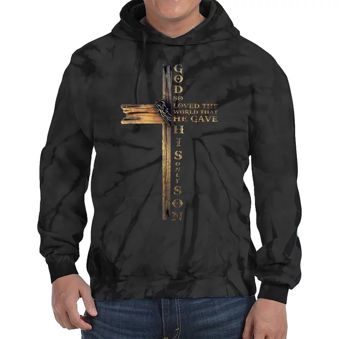 John 316 Christian Cross Bible Tie Dye Hoodie