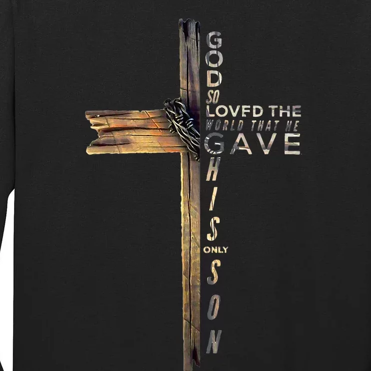 John 316 Christian Cross Bible Tall Long Sleeve T-Shirt