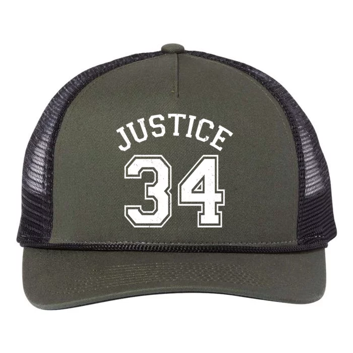 Justice 34 Counts Conviction Trump Retro Rope Trucker Hat Cap