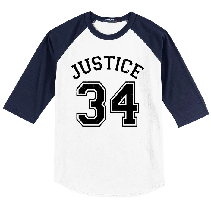 Justice 34 Counts Conviction Trump Baseball Sleeve Shirt