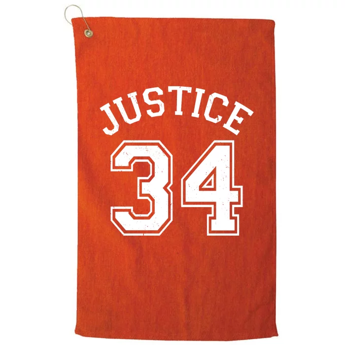 Justice 34 Counts Conviction Trump Platinum Collection Golf Towel