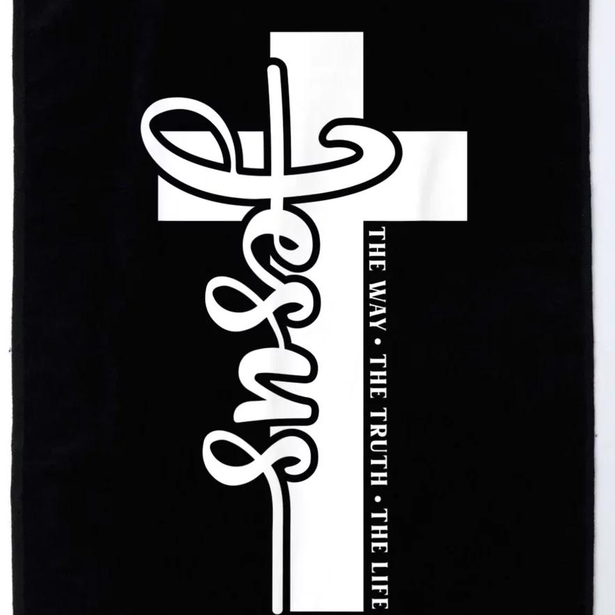 John 3:16 Christian Cross Bible Quote Platinum Collection Golf Towel