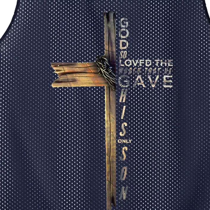 John 316 Christian Cross Bible Mesh Reversible Basketball Jersey Tank