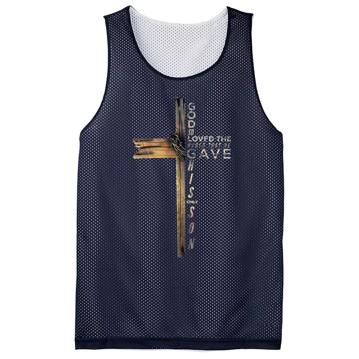 John 316 Christian Cross Bible Mesh Reversible Basketball Jersey Tank