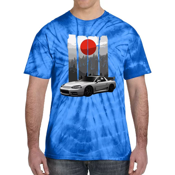 Jdm 3000gt Car Tuning Japan Rising Sun Drift Tie-Dye T-Shirt