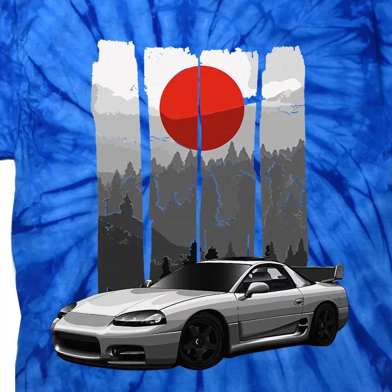 Jdm 3000gt Car Tuning Japan Rising Sun Drift Tie-Dye T-Shirt