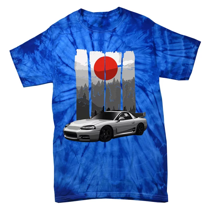 Jdm 3000gt Car Tuning Japan Rising Sun Drift Tie-Dye T-Shirt