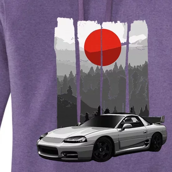 Jdm 3000gt Car Tuning Japan Rising Sun Drift Women's Pullover Hoodie