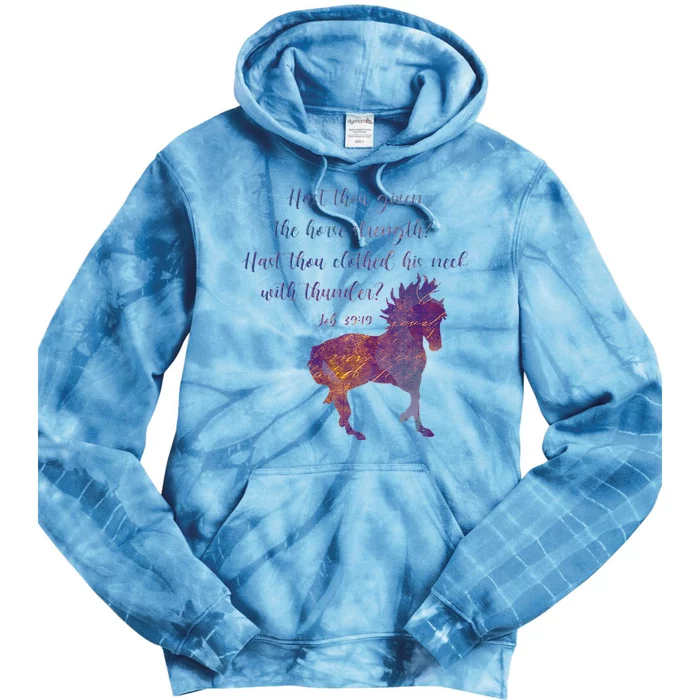 Job 3919 Christian Horse Lover Tie Dye Hoodie