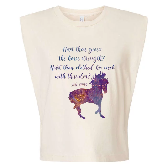 Job 3919 Christian Horse Lover Garment-Dyed Women's Muscle Tee